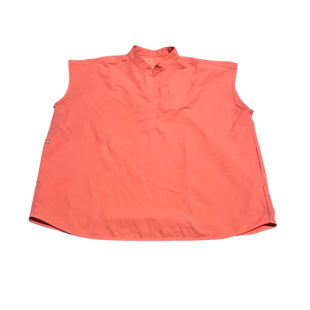 FIGS Technical Collection Coral Pink Mandarin Collar‎ Scrub Top XL WXXSW1003